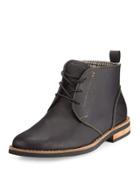Merle Leather Lace-up Chukka Boot, Black