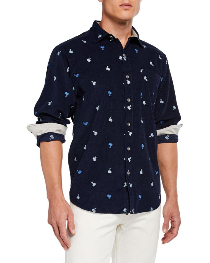 Men's Palms Away Embroidered Long-sleeve