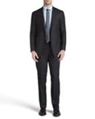 Solid Wool Suit, Dark Gray