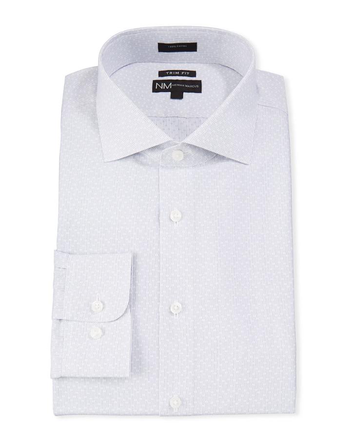 Men's Trim-fit Solid Textured Dress