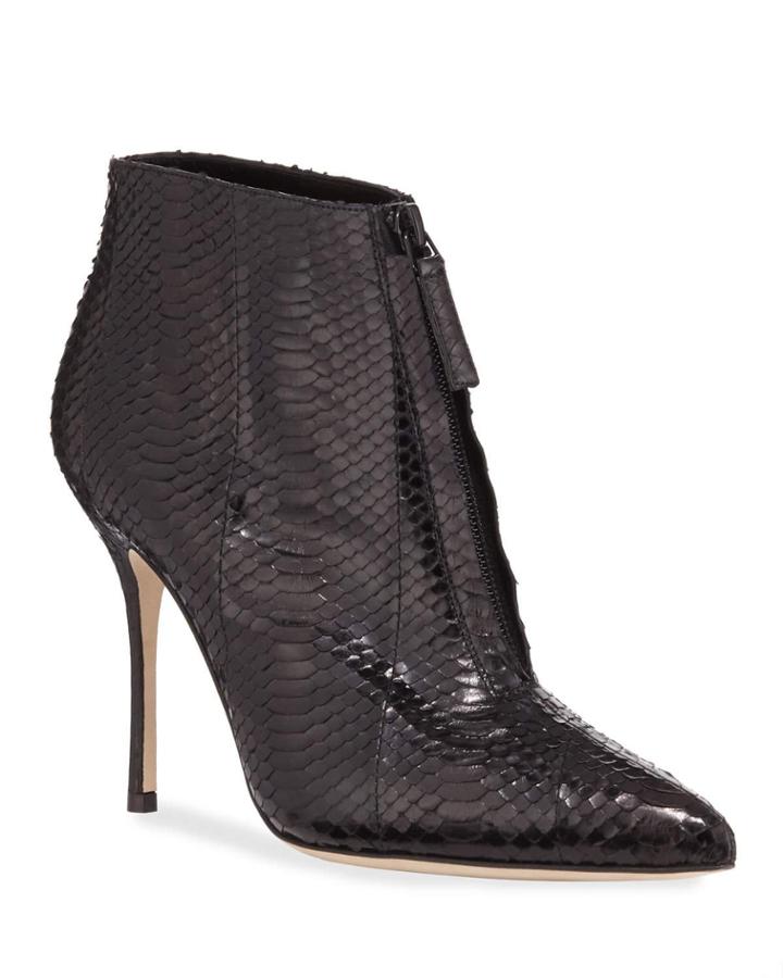 Ifima Snakeskin Zip Booties