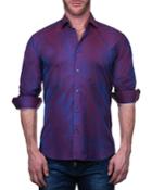 Men's Fibonacci Shaped Sport Shirt - Art Red