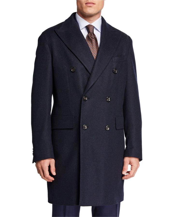 Men's Cashmere Double-breasted Topcoat