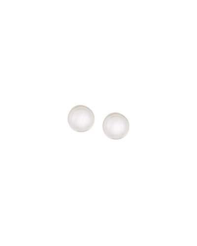 White Pearl Stud Earrings,
