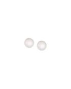 White Pearl Stud Earrings,