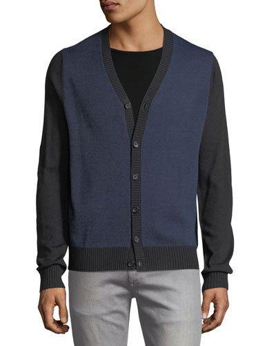 Two-tone Birdseye Cardigan