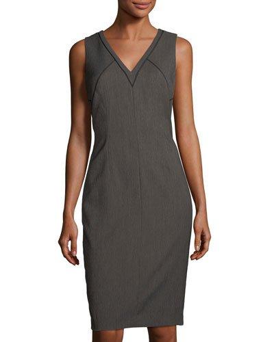 Textured-twill Sleeveless