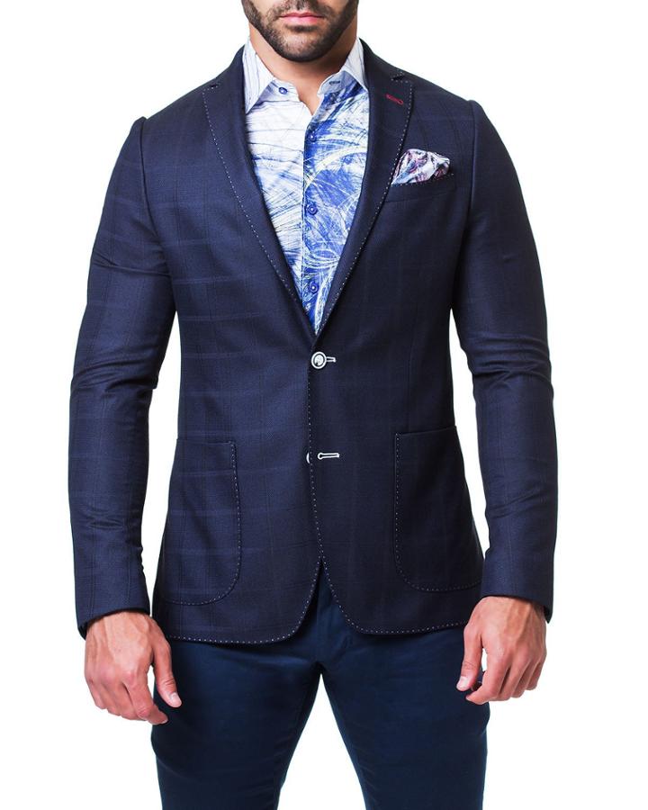 Men's Algebra Optimization Gray Jacquard Blazer