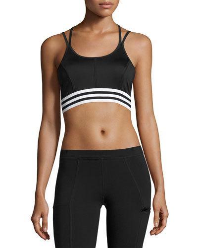 Lucia Mesh-panel Bra Top, Black