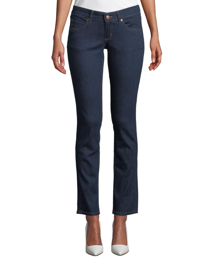 Flare Hem Straight-leg Denim Jeans