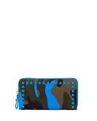 Rockstud Camouflage Continental Wallet