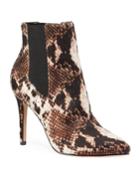 Pallazi Snake-print Stiletto Booties