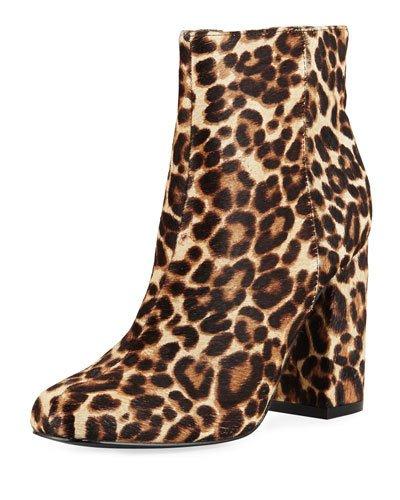 Studio Leopard Fur Zip Bootie