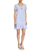 Striped Ruffle-hem
