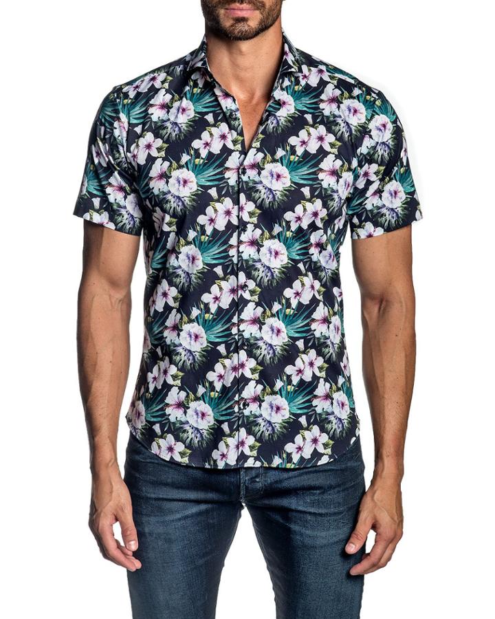 Men's Semi-fit Tropical Floral