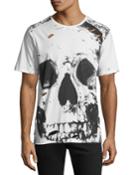 Men's Big Skull Graphic T-shirt With Holes