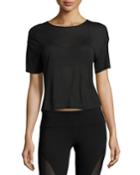 Entwine Short-sleeve Lace-back Athletic Top