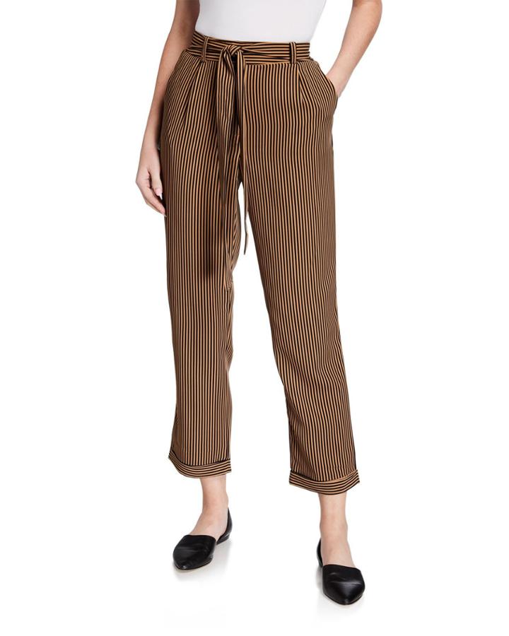 High-waist Tie Front Pants