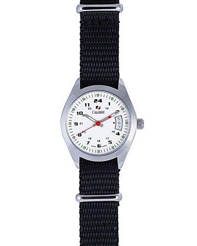 28mm Trooper Canvas Strap Watch, White