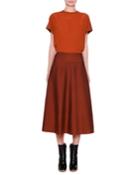 Silk Cap-sleeve Blouson