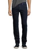 Five-pocket Straight-leg Jeans, Night Blue