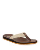 Men's Branson Leather Woven Thong