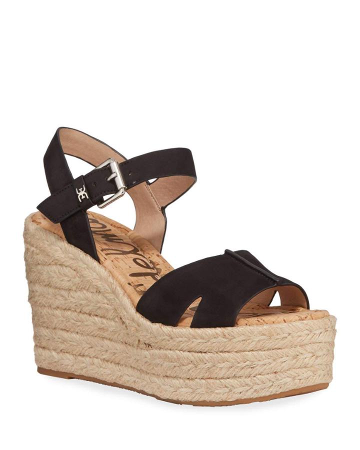 Maura Suede Platform Wedge Espadrille