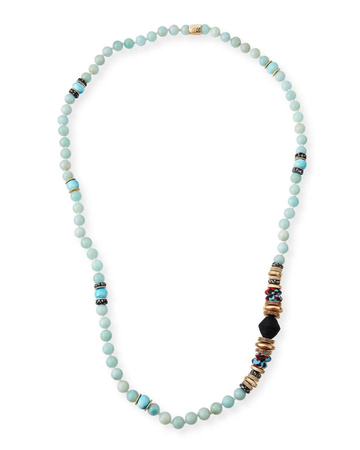 Long Multi-bead Necklace,