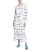 Stripe Sheer Hem Duster