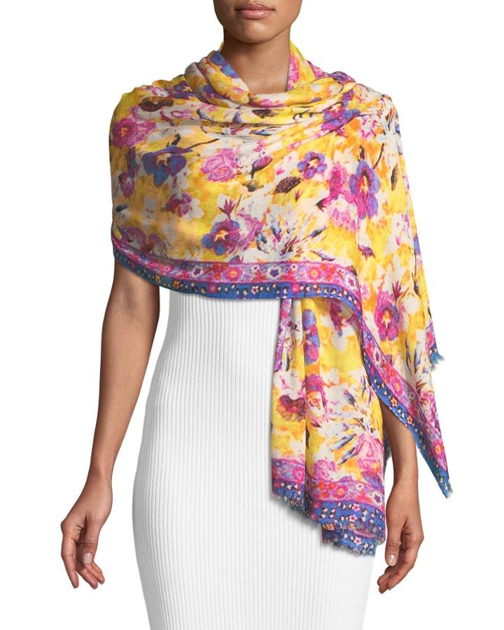 Multicolor Floral Fringe