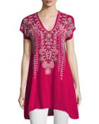 Karineh V-neck Embroidered Tunic