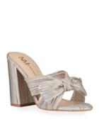 Metallic Bow Block-heel