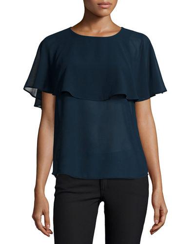 Flutter Crewneck Blouse