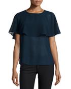 Flutter Crewneck Blouse
