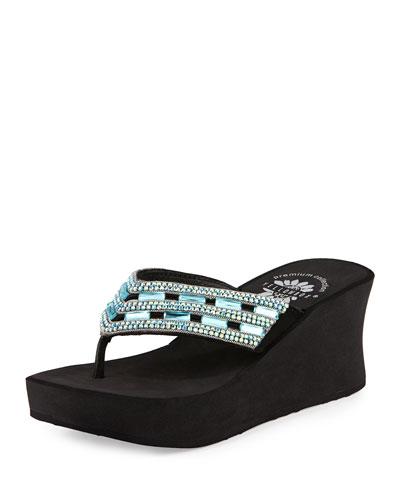 Neola Crystal Wedge Thong