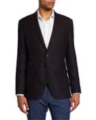 Men's Regular-fit Two-button Jacket With Elbow Patches