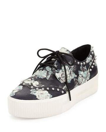 Krush Lizard-embossed Studded