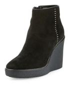 Vena Shearling Fur-lined Wedge Bootie