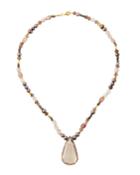 Pearl & Stone Pendant Necklace