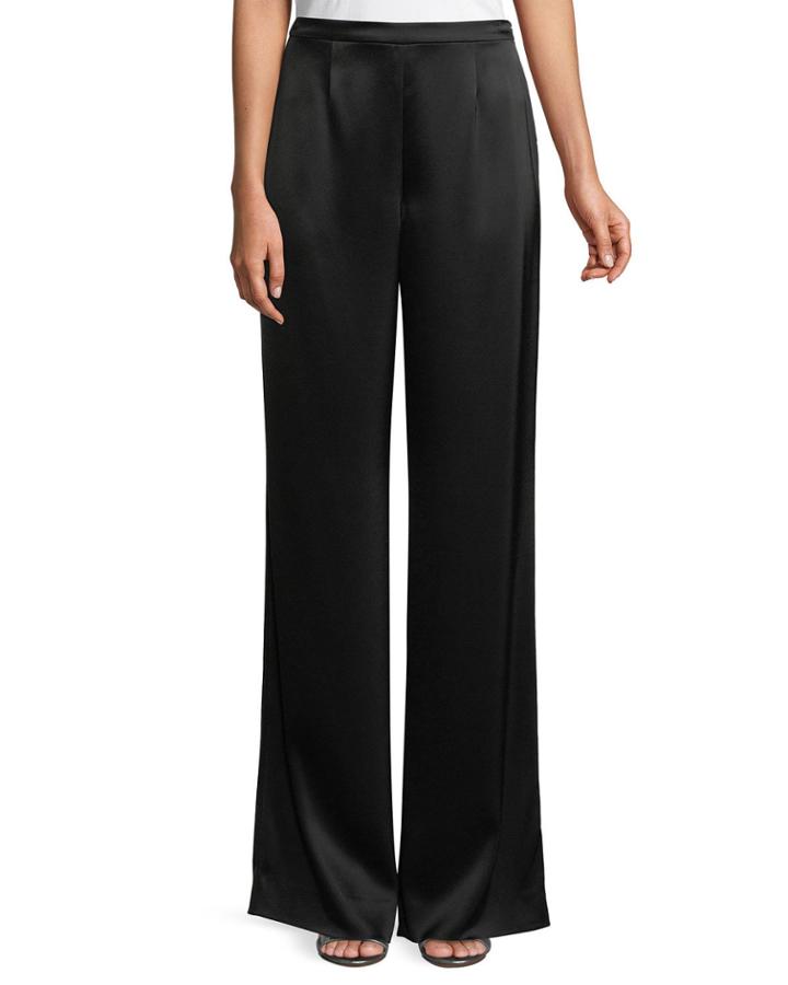 Kate Satin Wide-leg Pants