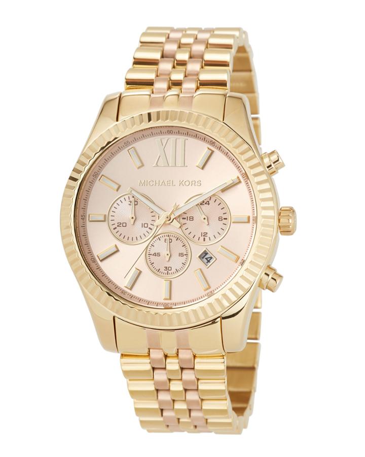 44mm Lexington Chronograph Watch, Golden