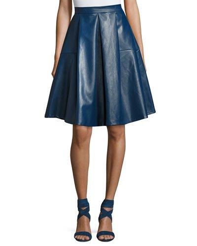 Lateral Standing Faux-leather A-line