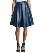 Lateral Standing Faux-leather A-line
