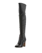 Brooklyn Over-the-knee Faux-leather Boot, Black
