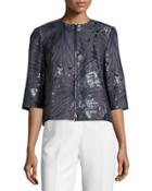 Athea Butterfly-print Jacket, Blue