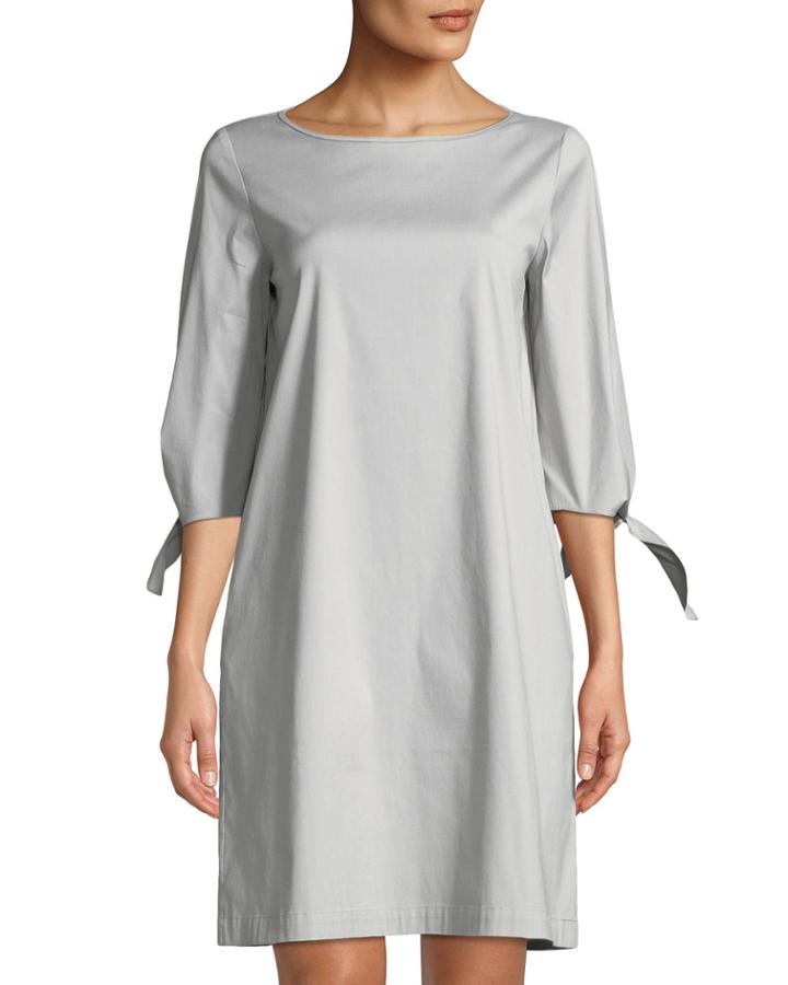 Elaina Tie-sleeve Stretch-cotton