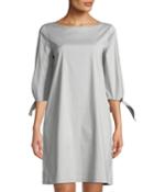 Elaina Tie-sleeve Stretch-cotton
