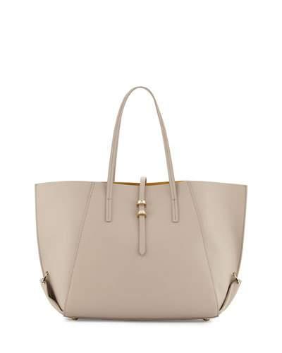 Eartha Shopper Leather Tote Bag, Dune