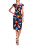 V-neck Floral Crepe