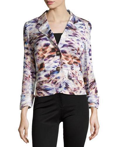 Double-button Printed Jacket, Fantasy